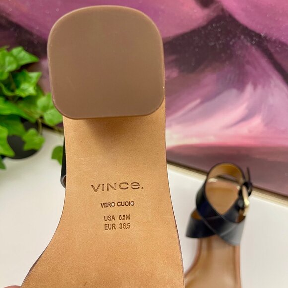 Vince Women's Dalia Strappy Block Heel Sandals in Black Size 6.5 - Picture 15 of 16